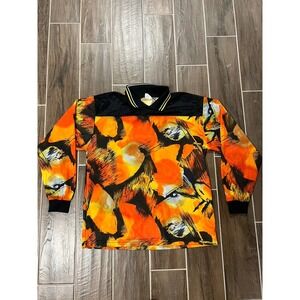 Vintage GOALKEEPER Jersey Abstract Long Sleeve High 5 Sportswear Made USA Medium